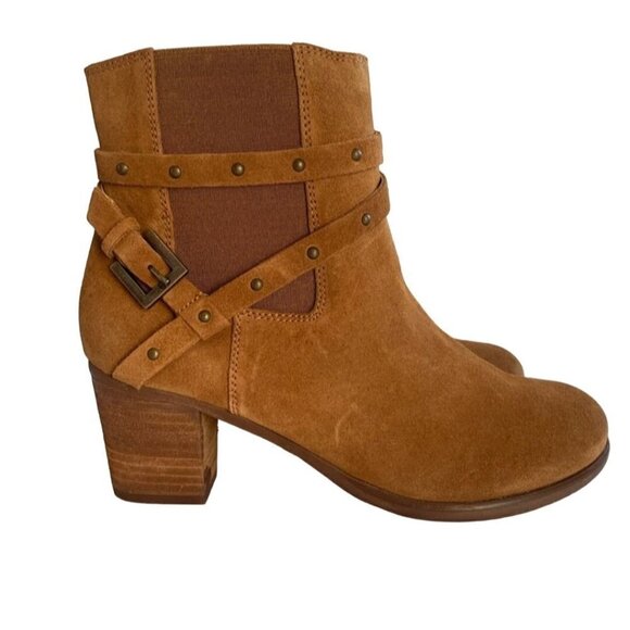 Matisse NIB Camryn Cognac Suede Ankle Boots Size 10W - Picture 1 of 9